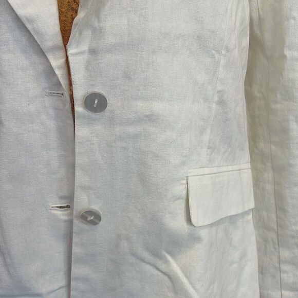 Free People Linen Cream/White Blazer - Picture 3 of 9